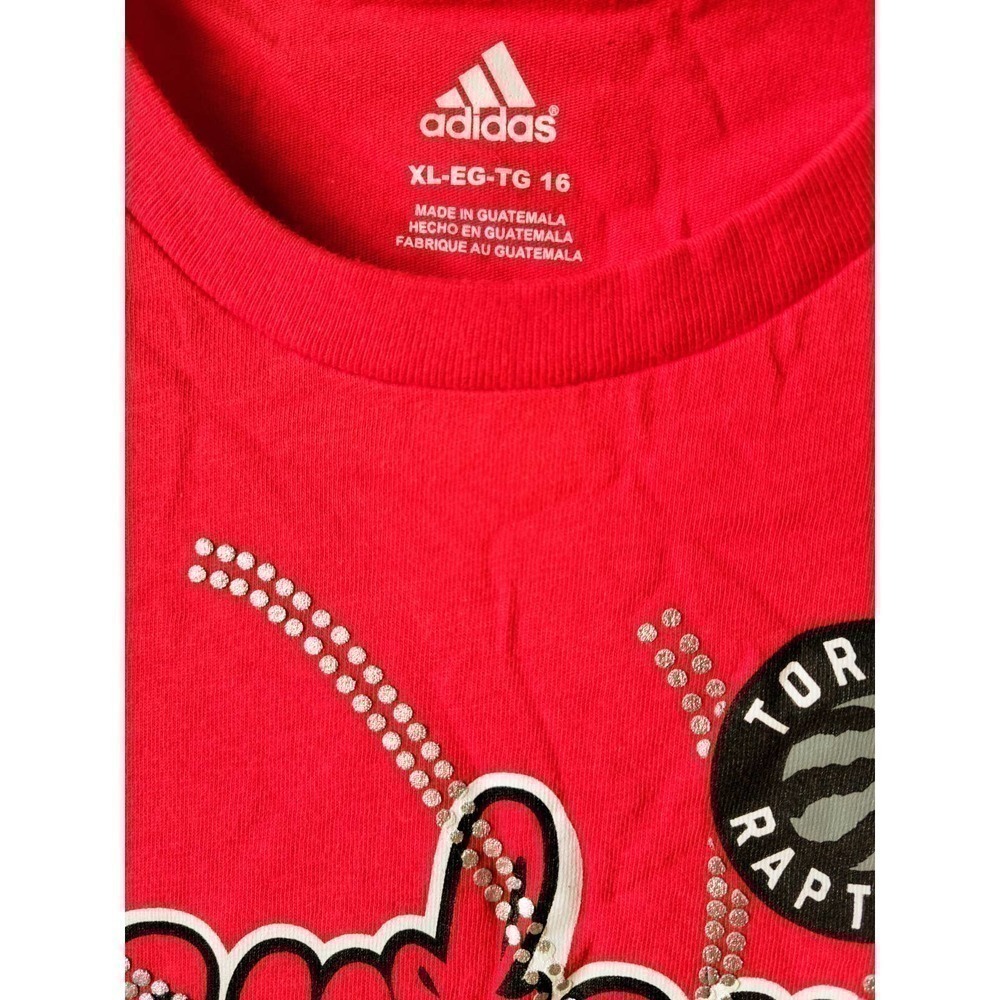 Adidas Girls Extra Large NBA Toronto Raptors T Shirt - Picture 4 of 9